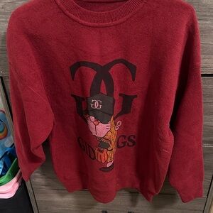 Red Graphic Sweatshirt size L